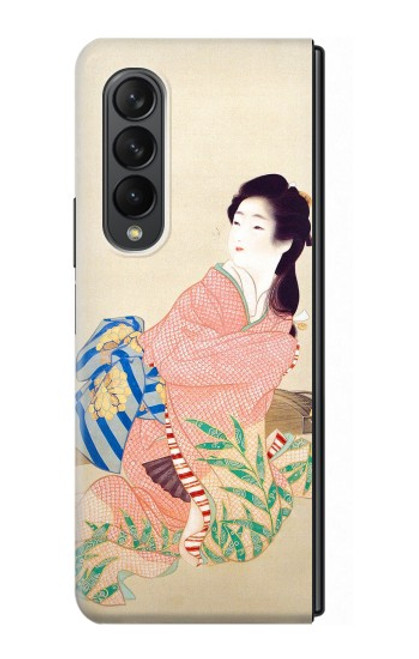 S0889 Japan Art Kimono Case For Samsung Galaxy Z Fold 3 5G