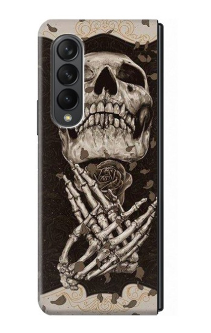 S1676 Skull Rose Case For Samsung Galaxy Z Fold 3 5G