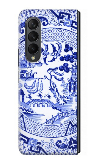 S2768 Willow Pattern Graphic Case For Samsung Galaxy Z Fold 3 5G