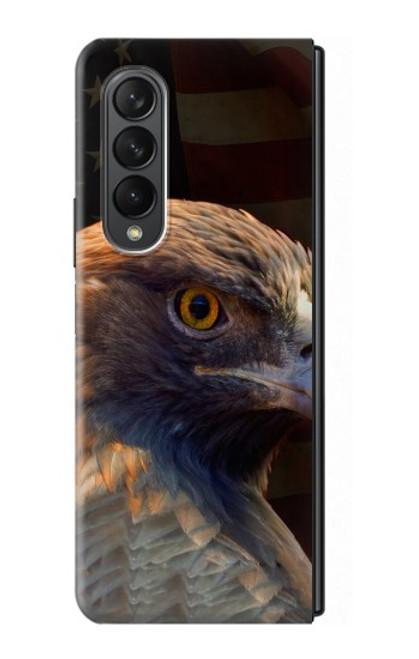 S3376 Eagle American Flag Case For Samsung Galaxy Z Fold 3 5G