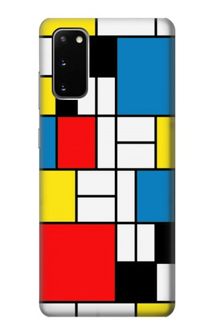 S3814 Piet Mondrian Line Art Composition Case For Samsung Galaxy S20