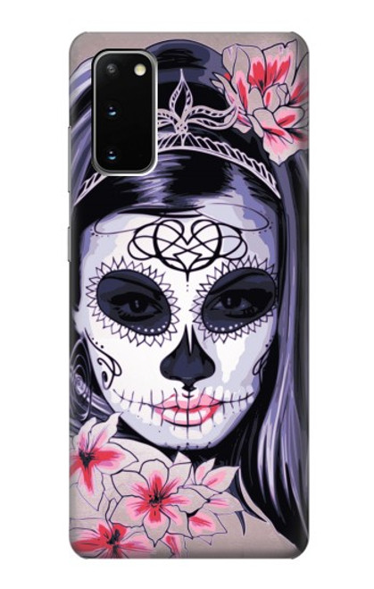 S3821 Sugar Skull Steam Punk Girl Gothic Case For Samsung Galaxy S20