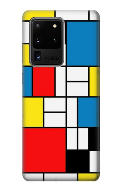 S3814 Piet Mondrian Line Art Composition Case For Samsung Galaxy S20 Ultra