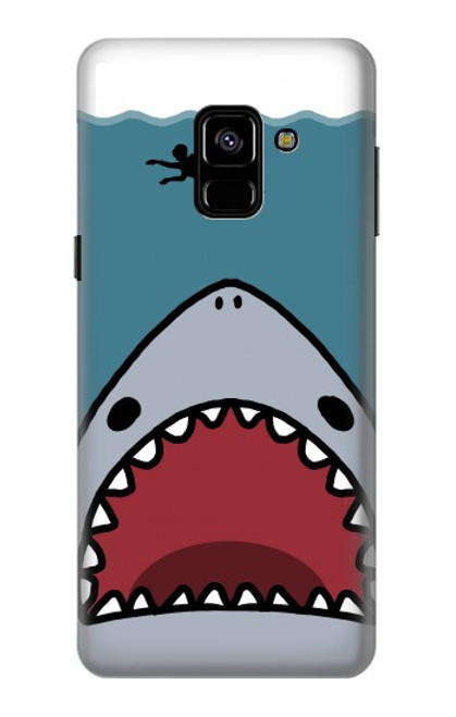 S3825 Cartoon Shark Sea Diving Case For Samsung Galaxy A8 (2018)