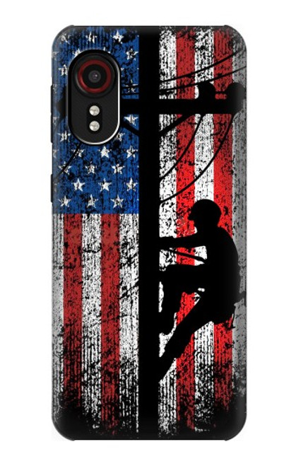 S3803 Electrician Lineman American Flag Case For Samsung Galaxy Xcover 5