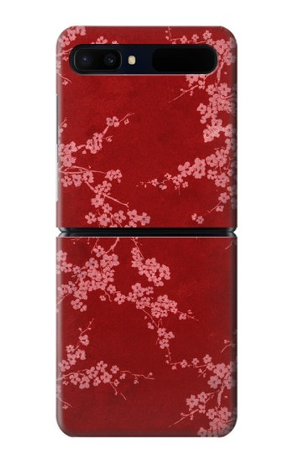 S3817 Red Floral Cherry blossom Pattern Case For Samsung Galaxy Z Flip 5G