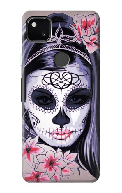 S3821 Sugar Skull Steam Punk Girl Gothic Case For Google Pixel 4a