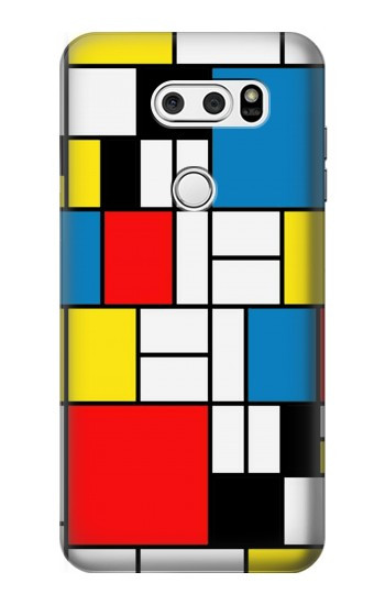 S3814 Piet Mondrian Line Art Composition Case For LG V30, LG V30 Plus, LG V30S ThinQ, LG V35, LG V35 ThinQ
