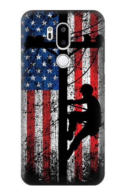 S3803 Electrician Lineman American Flag Case For LG G7 ThinQ