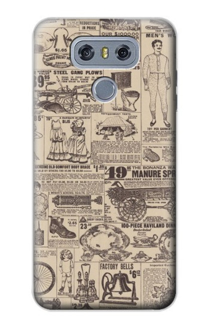 S3819 Retro Vintage Paper Case For LG G6