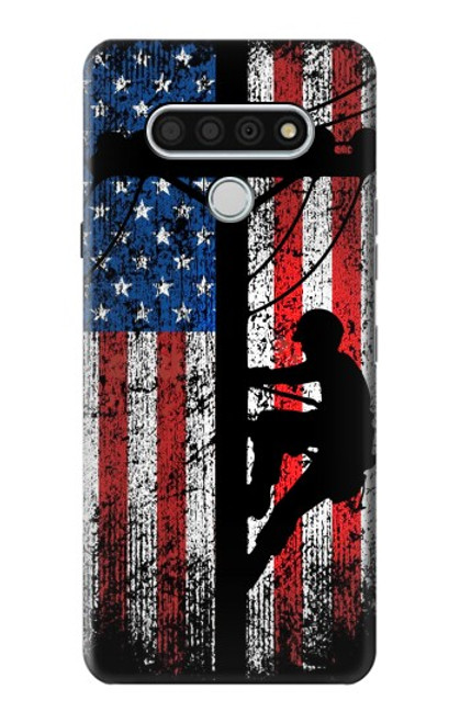 S3803 Electrician Lineman American Flag Case For LG Stylo 6