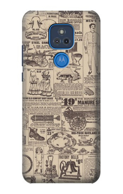 S3819 Retro Vintage Paper Case For Motorola Moto G Play (2021)