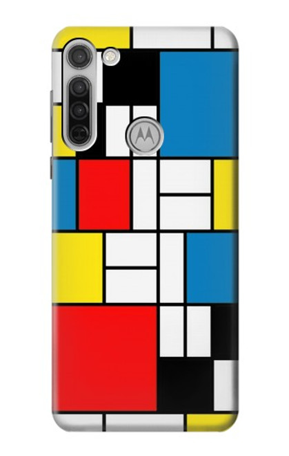 S3814 Piet Mondrian Line Art Composition Case For Motorola Moto G8