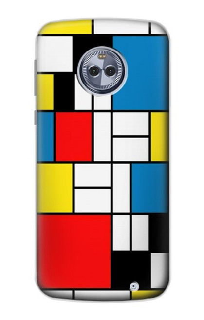 S3814 Piet Mondrian Line Art Composition Case For Motorola Moto X4