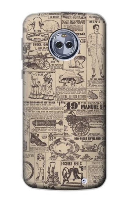 S3819 Retro Vintage Paper Case For Motorola Moto X4