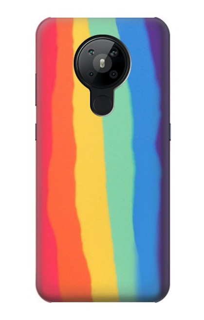 S3799 Cute Vertical Watercolor Rainbow Case For Nokia 5.3