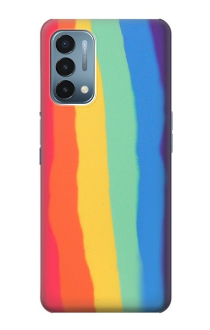 S3799 Cute Vertical Watercolor Rainbow Case For OnePlus Nord N200 5G