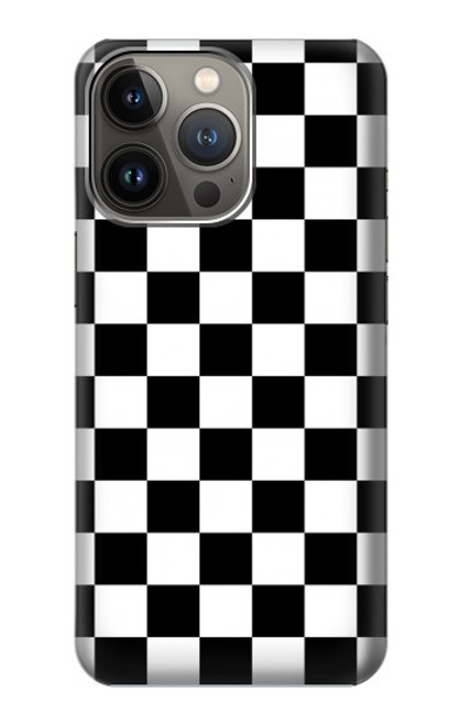 S1611 Black and White Check Chess Board Case For iPhone 13 Pro