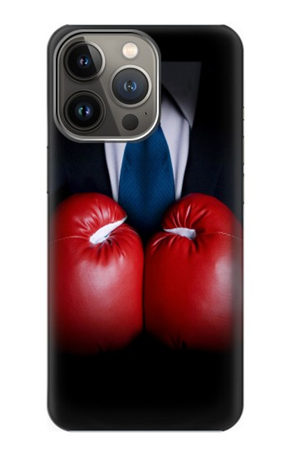 S2261 Businessman Black Suit With Boxing Gloves Case For iPhone 13 Pro