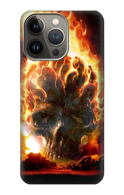 S0863 Hell Fire Skull Case For iPhone 13 Pro Max