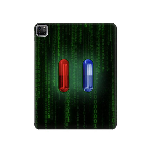 S3816 Red Pill Blue Pill Capsule Hard Case For iPad Pro 12.9 (2022, 2021, 2020, 2018), iPad Air 13 (2025, 2024)