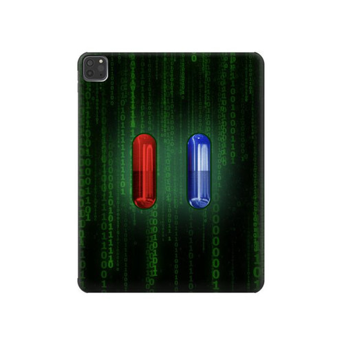 S3816 Red Pill Blue Pill Capsule Hard Case For iPad Pro 11 (2021,2020,2018, 3rd, 2nd, 1st)