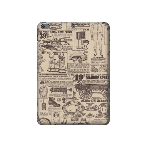 S3819 Retro Vintage Paper Hard Case For iPad Pro 10.5, iPad Air (2019, 3rd)