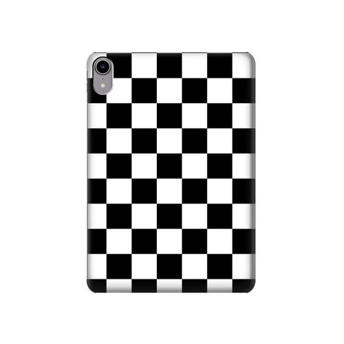 S1611 Black and White Check Chess Board Hard Case For iPad mini 6, iPad mini (2021)