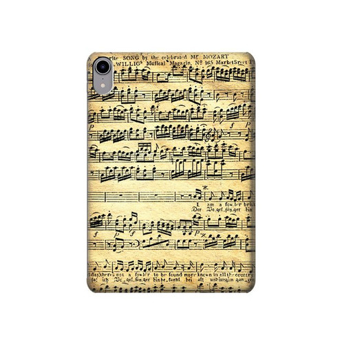 S2667 The Fowler Mozart Music Sheet Hard Case For iPad mini 6, iPad mini (2021)