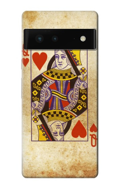 S2833 Poker Card Queen Hearts Case For Google Pixel 6