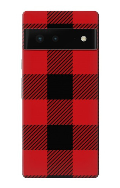 S2931 Red Buffalo Check Pattern Case For Google Pixel 6