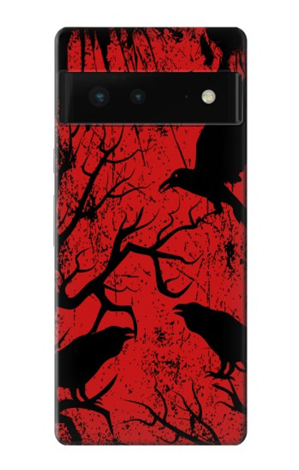 S3325 Crow Black Blood Tree Case For Google Pixel 6