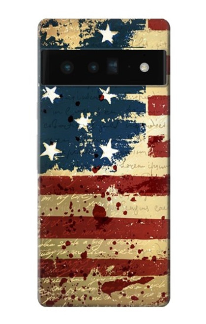 S2349 Old American Flag Case For Google Pixel 6 Pro