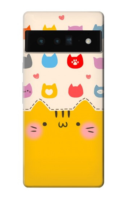 S2442 Cute Cat Cartoon Funny Case For Google Pixel 6 Pro