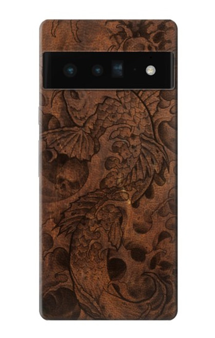 S3405 Fish Tattoo Leather Graphic Print Case For Google Pixel 6 Pro