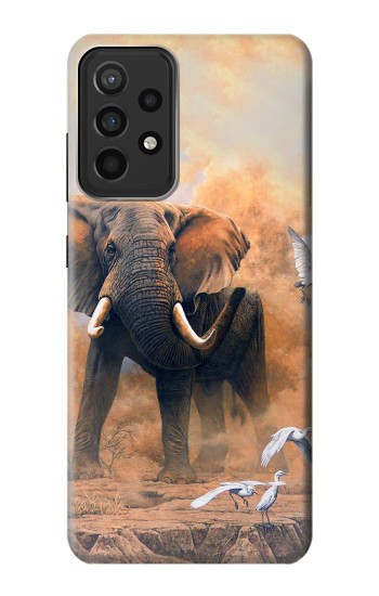 S1292 Dusty Elephant Egrets Case For Samsung Galaxy A52s 5G