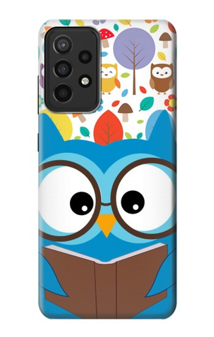 S2521 Cute Nerd Owl Cartoon Case For Samsung Galaxy A52s 5G