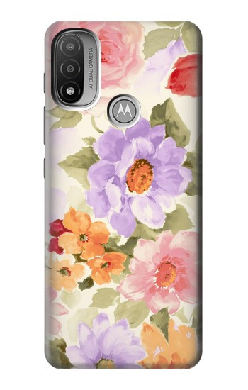 S3035 Sweet Flower Painting Case For Motorola Moto E20,E30,E40