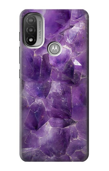 S3713 Purple Quartz Amethyst Graphic Printed Case For Motorola Moto E20,E30,E40