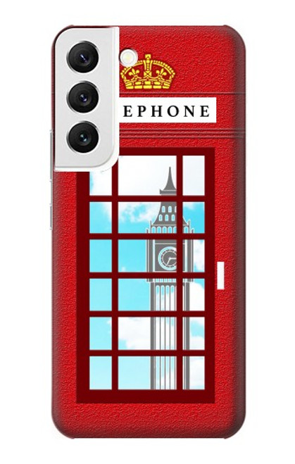 S2059 England British Telephone Box Minimalist Case For Samsung Galaxy S22