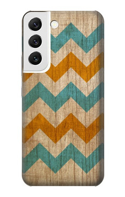 S3033 Vintage Wood Chevron Graphic Printed Case For Samsung Galaxy S22