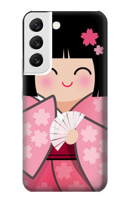S3042 Japan Girl Hina Doll Kimono Sakura Case For Samsung Galaxy S22