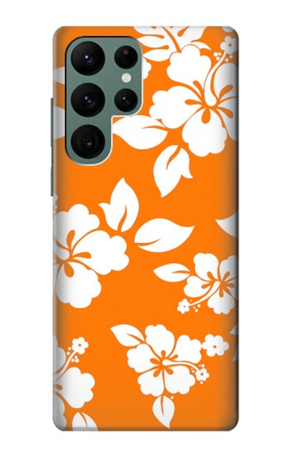 S2245 Hawaiian Hibiscus Orange Pattern Case For Samsung Galaxy S22 Ultra