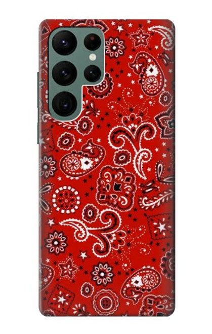 S3354 Red Classic Bandana Case For Samsung Galaxy S22 Ultra