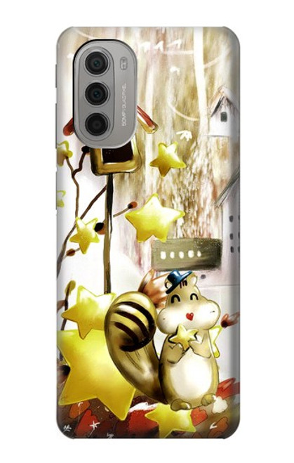 S0109 Cute Squirrel Cartoon Case For Motorola Moto G51 5G