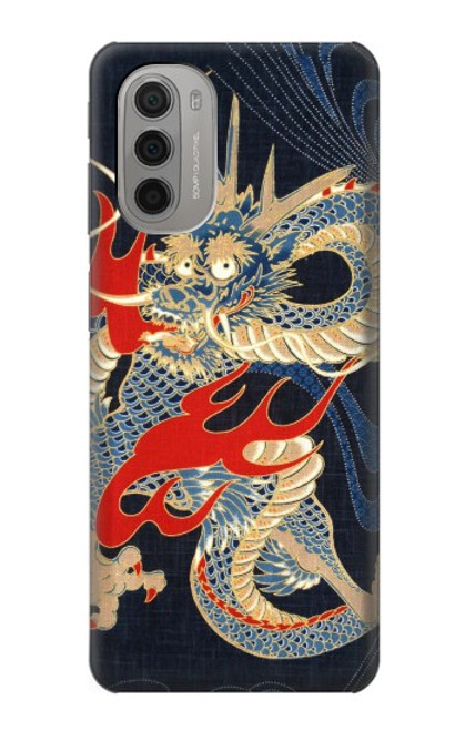 S2073 Japan Dragon Art Case For Motorola Moto G51 5G