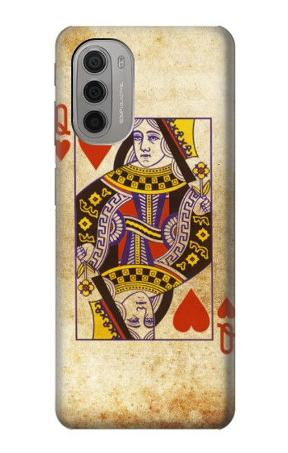 S2833 Poker Card Queen Hearts Case For Motorola Moto G51 5G