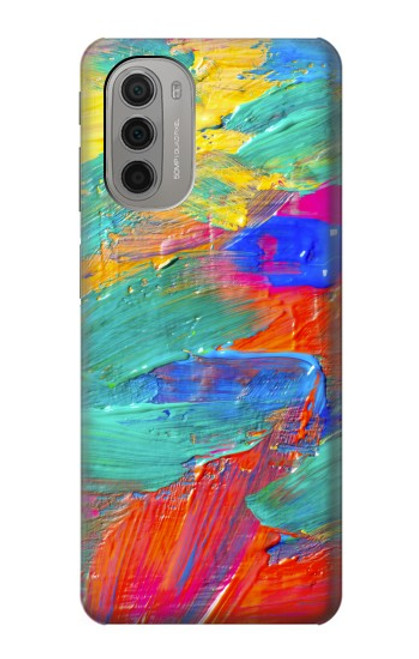 S2942 Brush Stroke Painting Case For Motorola Moto G51 5G