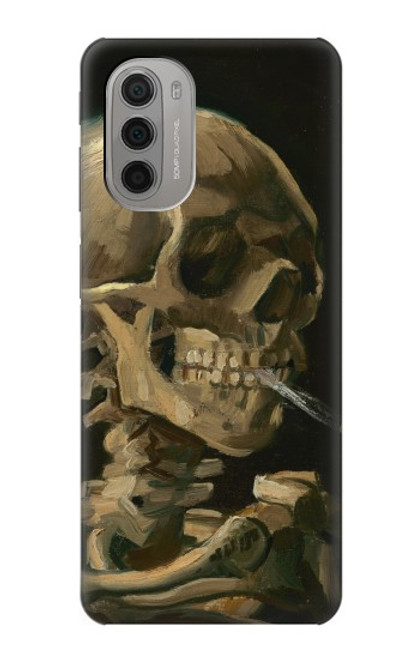 S3358 Vincent Van Gogh Skeleton Cigarette Case For Motorola Moto G51 5G