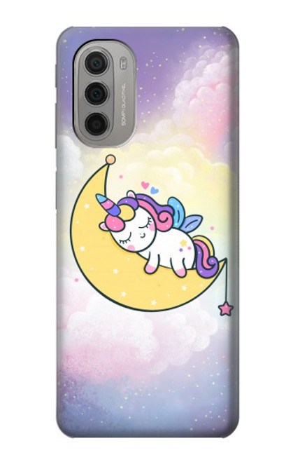 S3485 Cute Unicorn Sleep Case For Motorola Moto G51 5G